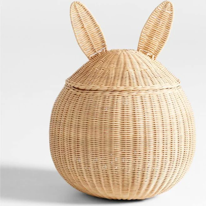 Crate & Kids Large Wicker Bunny Floor Storage Basket