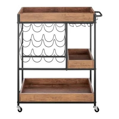 Danya B. Rolling Farmhouse Wine Bar Cart