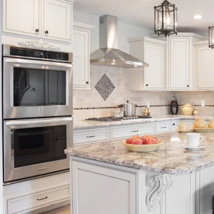 Dark Cream Glaze Pre-Assembled Kitchen Cabinets 10 Ft Basic at Wholesale Price. 