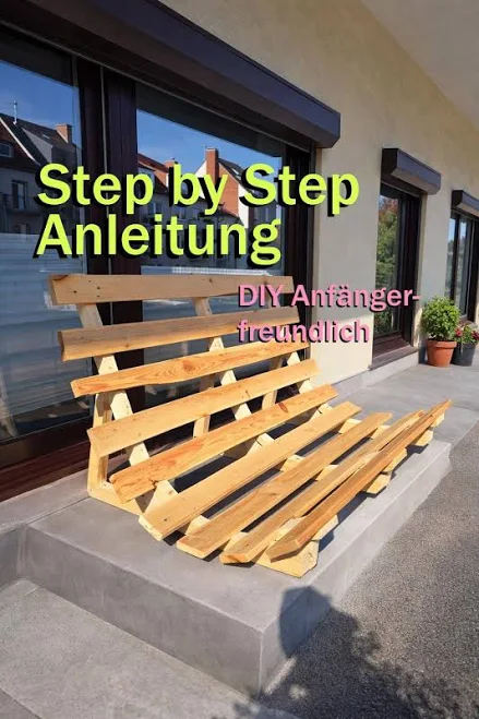 DIY Beginner Building Instructions: Pallet Bench for 2-3 People - Stable, Compac