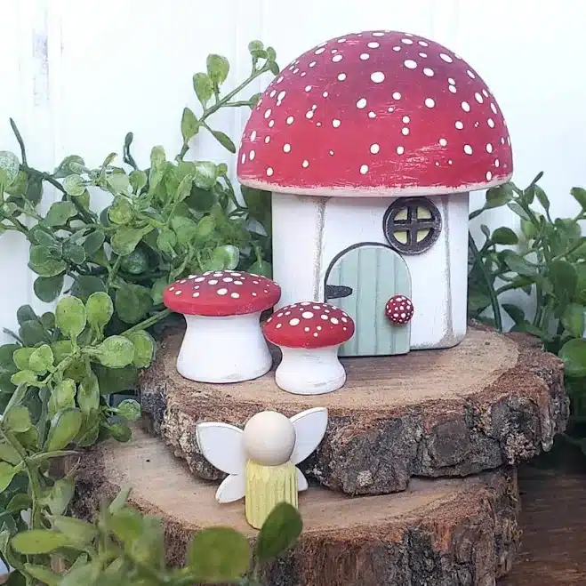 DIY Mushroom Fairy House Kit: Miniature Garden Playset