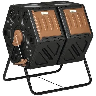 Dual Chamber Compost Tumbler Bin