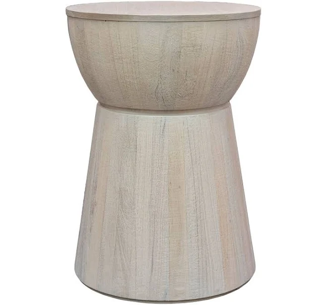 East at Main Cinched Wood Drum Table