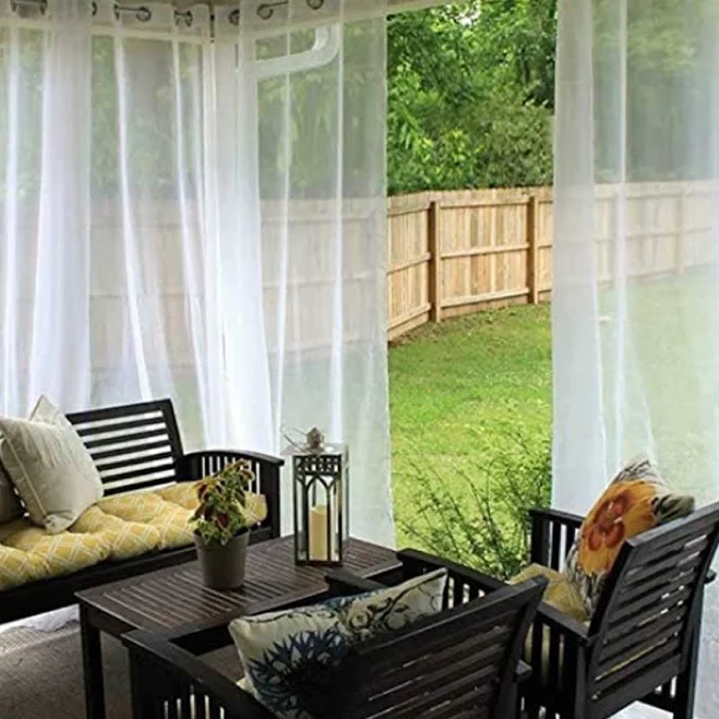 Edith Outdoor Waterproof Sheer Curtains