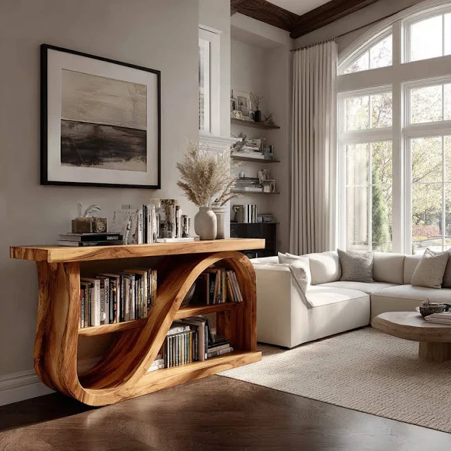 Elegant Wood Console Table