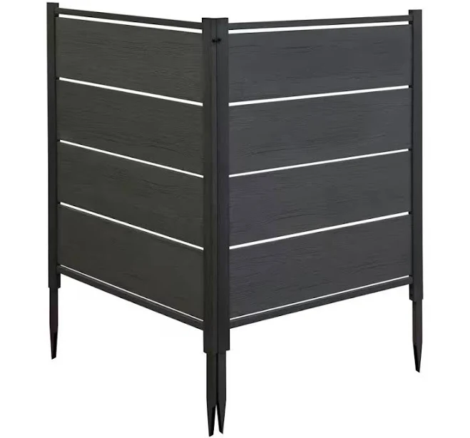 Enclo Privacy Screens Bessemer WoodTek Vinyl Charcoal 4 ft H x 3.3