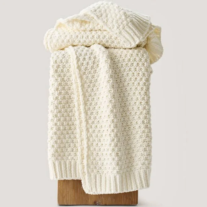 Evergrace Chunky Chenille Knit Throw Blanket