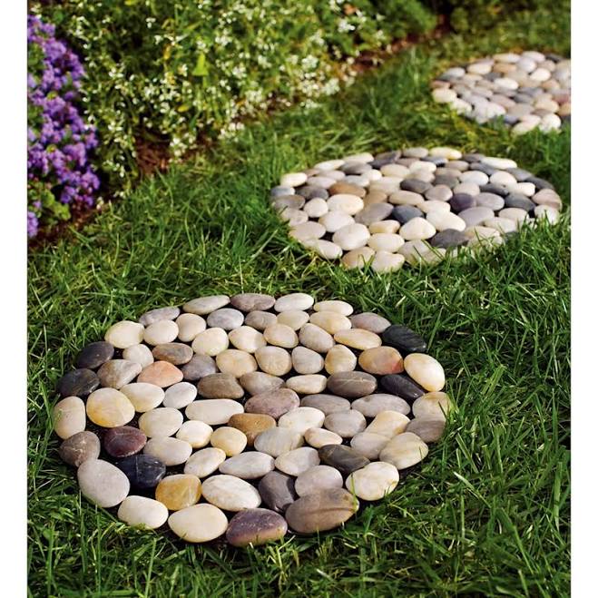 Evergreen Enterprises River Rock Stepping Stones Set of 3