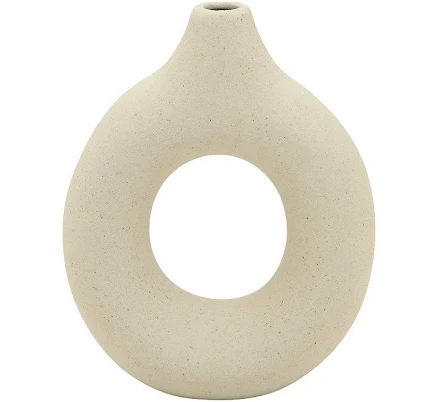 Everyday Decor Small Abstract Ceramic Vase Table Decor, Multi