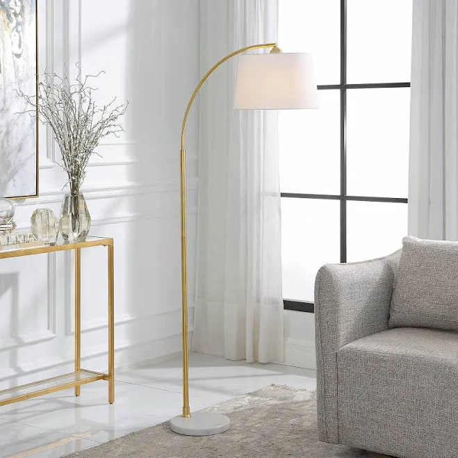 Exalted Living Arc Floor Lamp, White