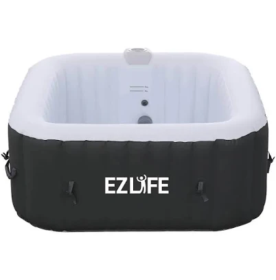 EZLIFE 6 Person Inflatable Square Hot Tub