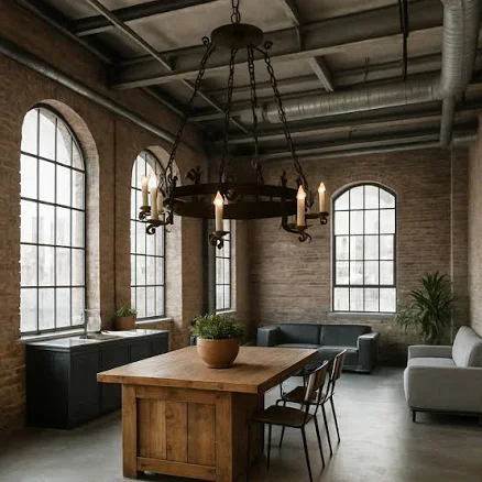 Farmhouse Wrought Iron Chandelier