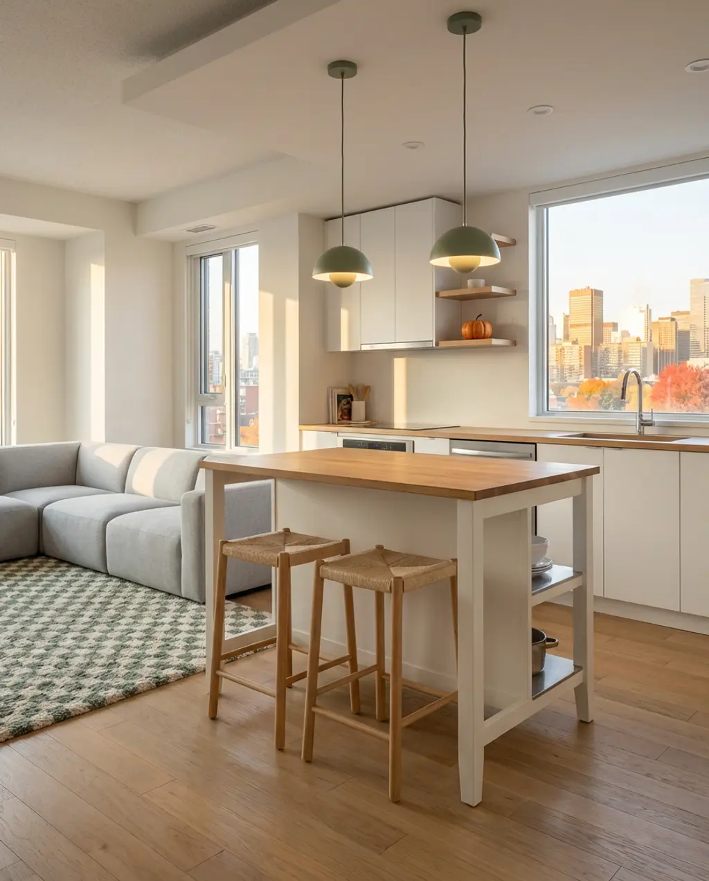 Modern Scandinavian Open Concept with Statement Island