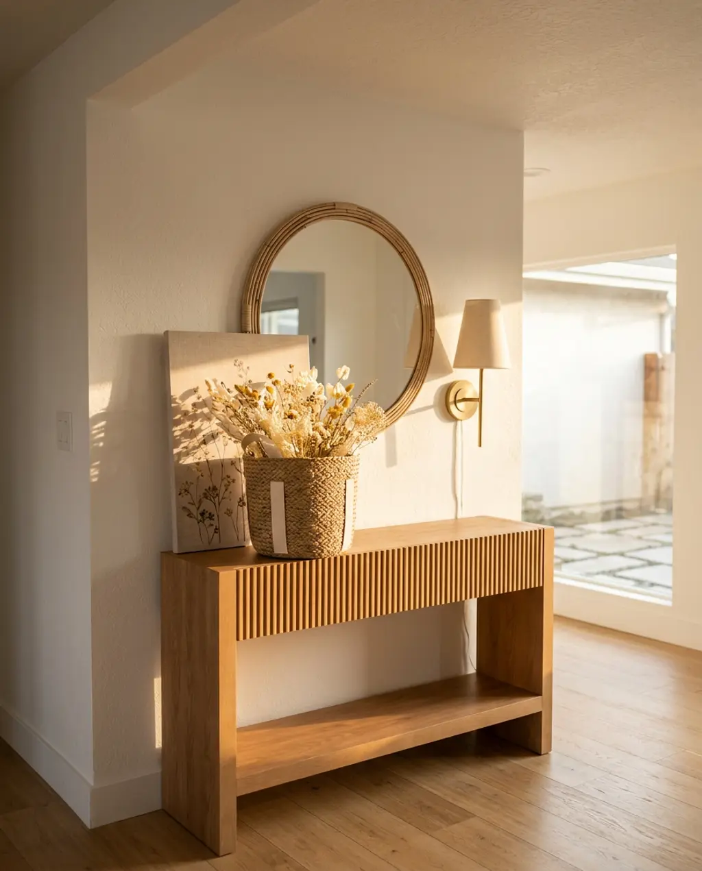 DIY Spring Entryway Screen with Wildflower Art