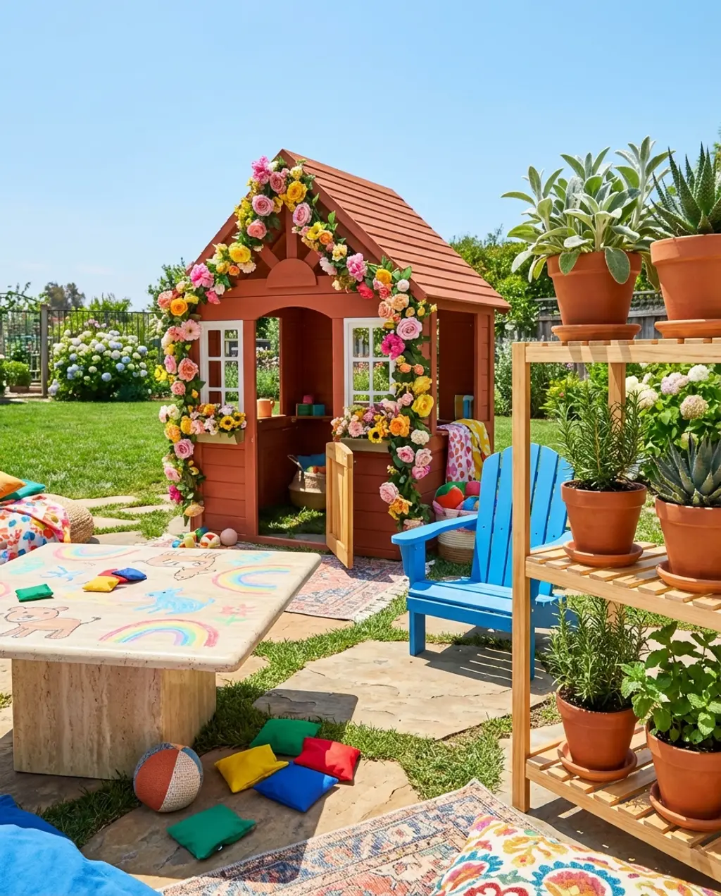 Vibrant Spring Kids Play Area Outdoors 2026