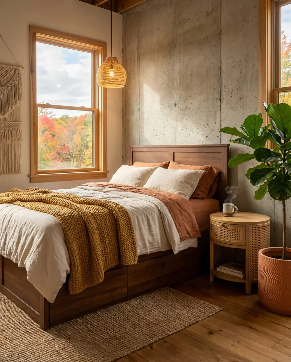 Cozy Bohemian Bedroom Nook in a Small Apartment Remodel