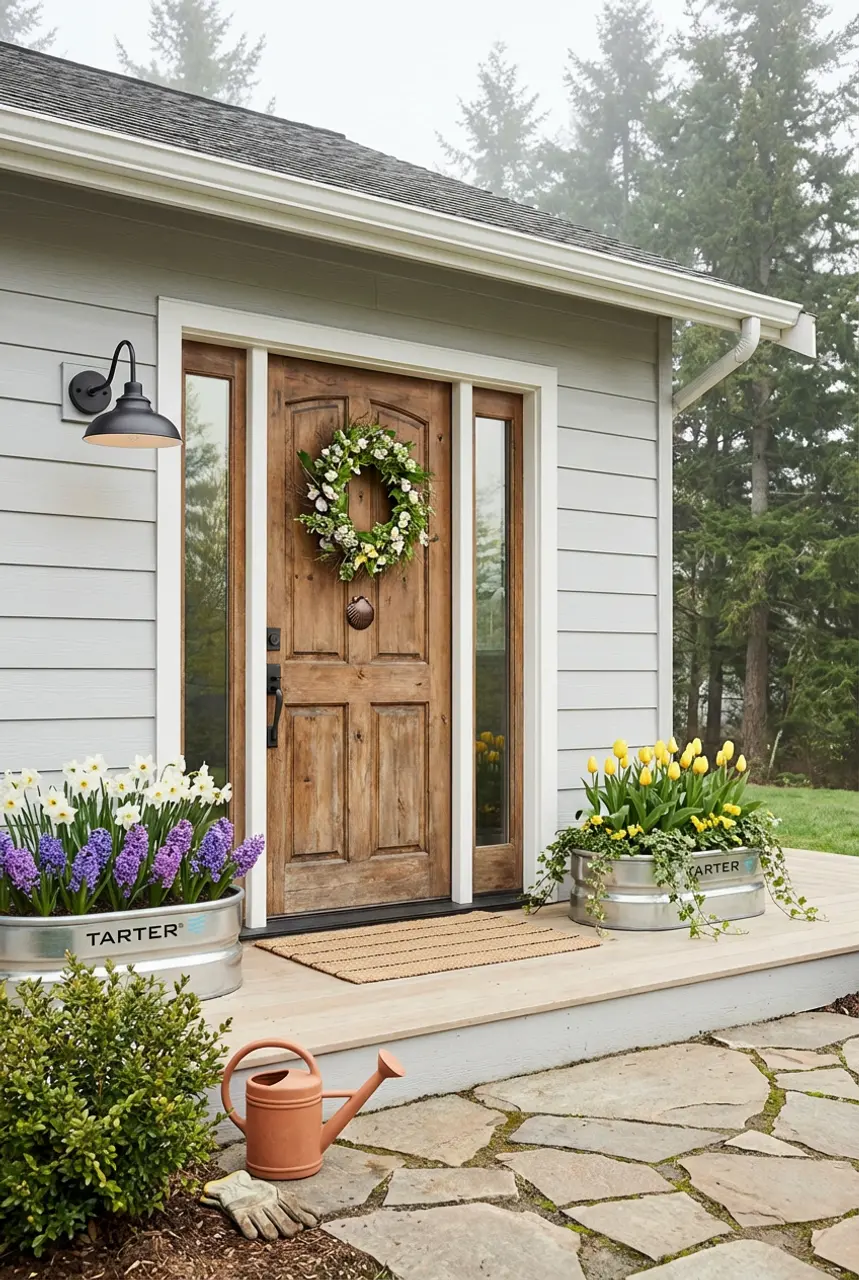 Exterior Entryway Refresh with Spring Planters