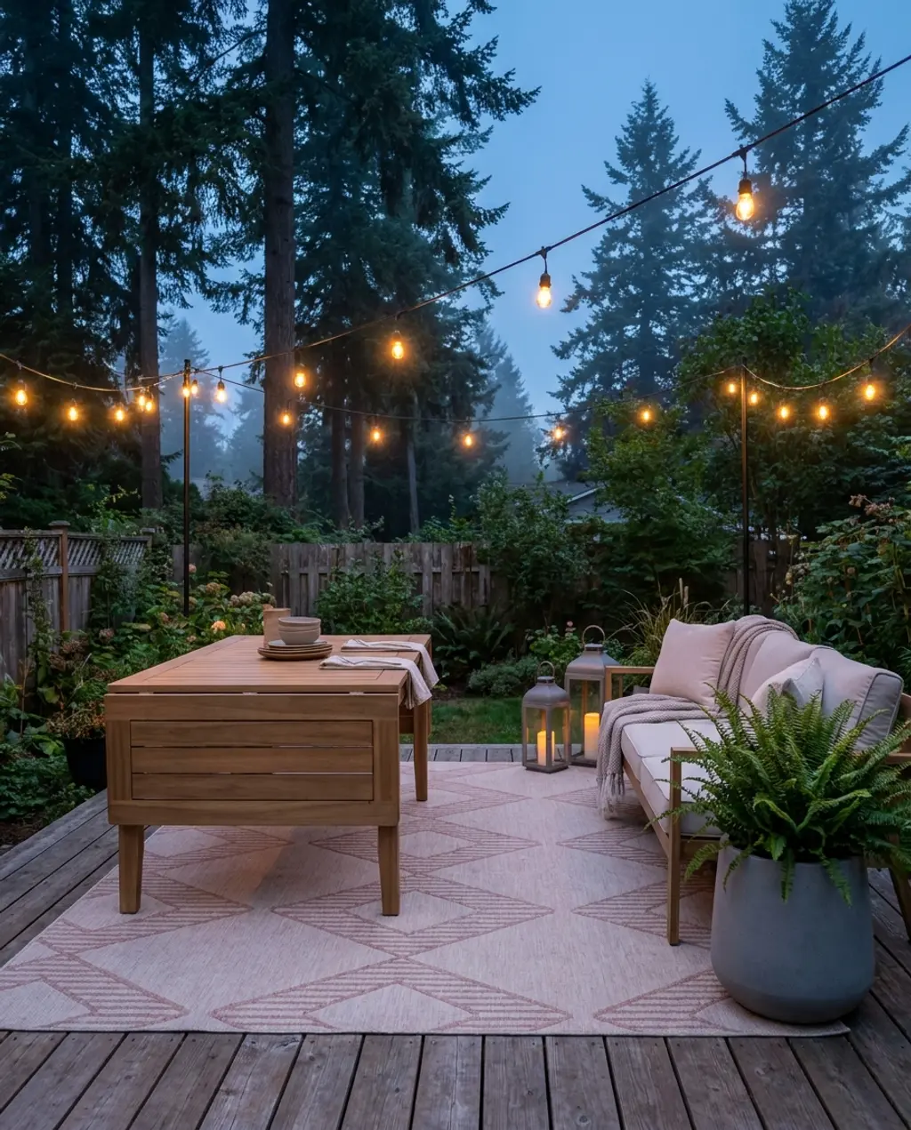 Scandinavian Chic Terrace Dining and Lounge