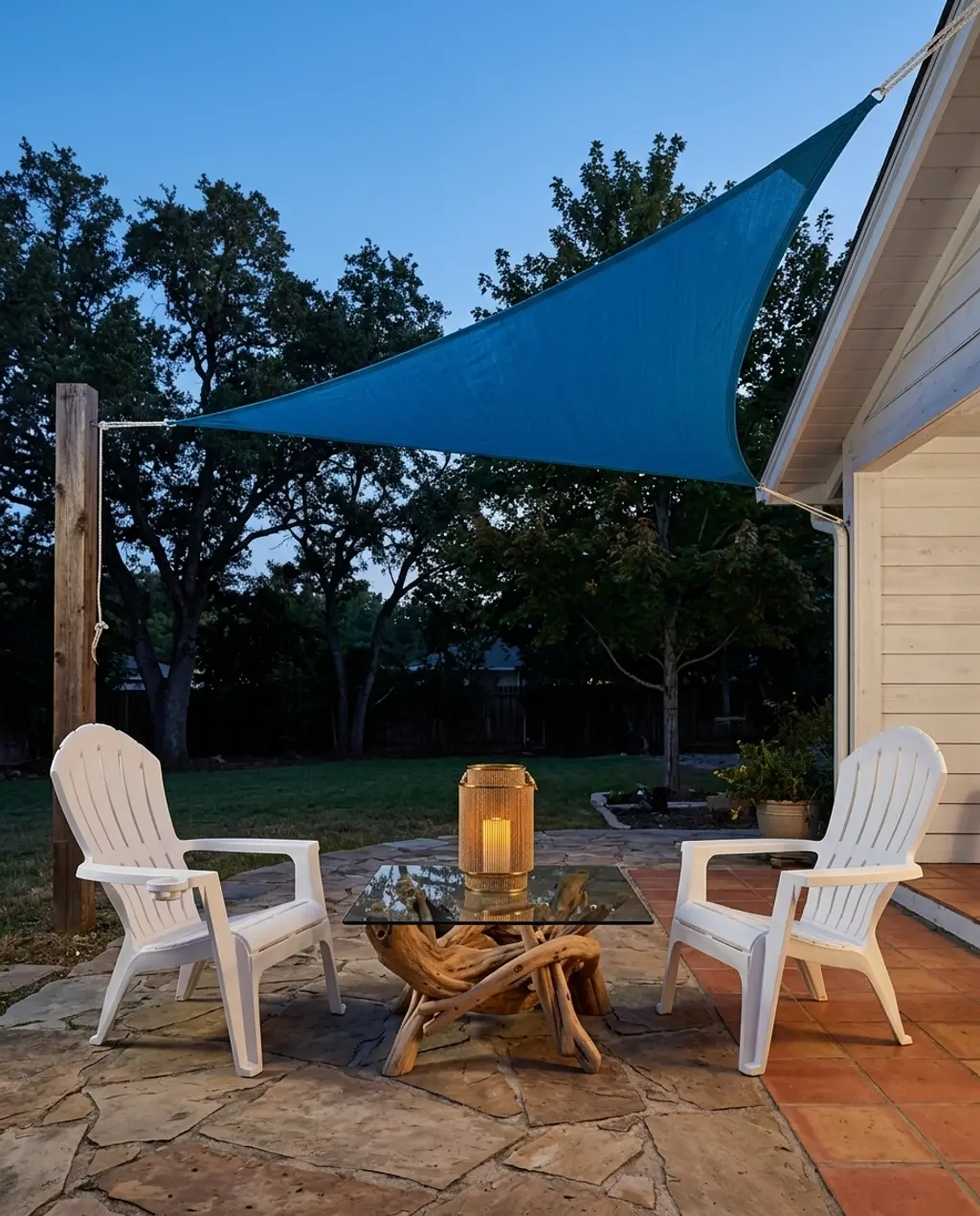 Oceanic Blue Sail Shades for Coastal Patio Vibes