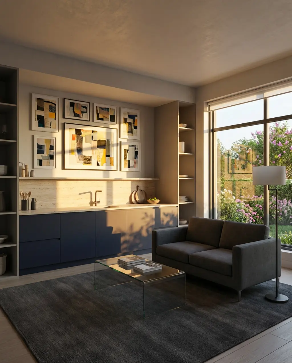 Urban Apartment Open Space with Gallery Wall