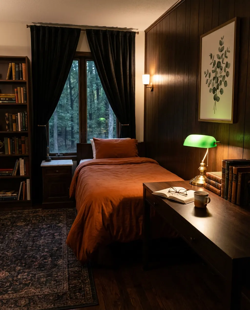 Dark Academia Inspired Dorm Room