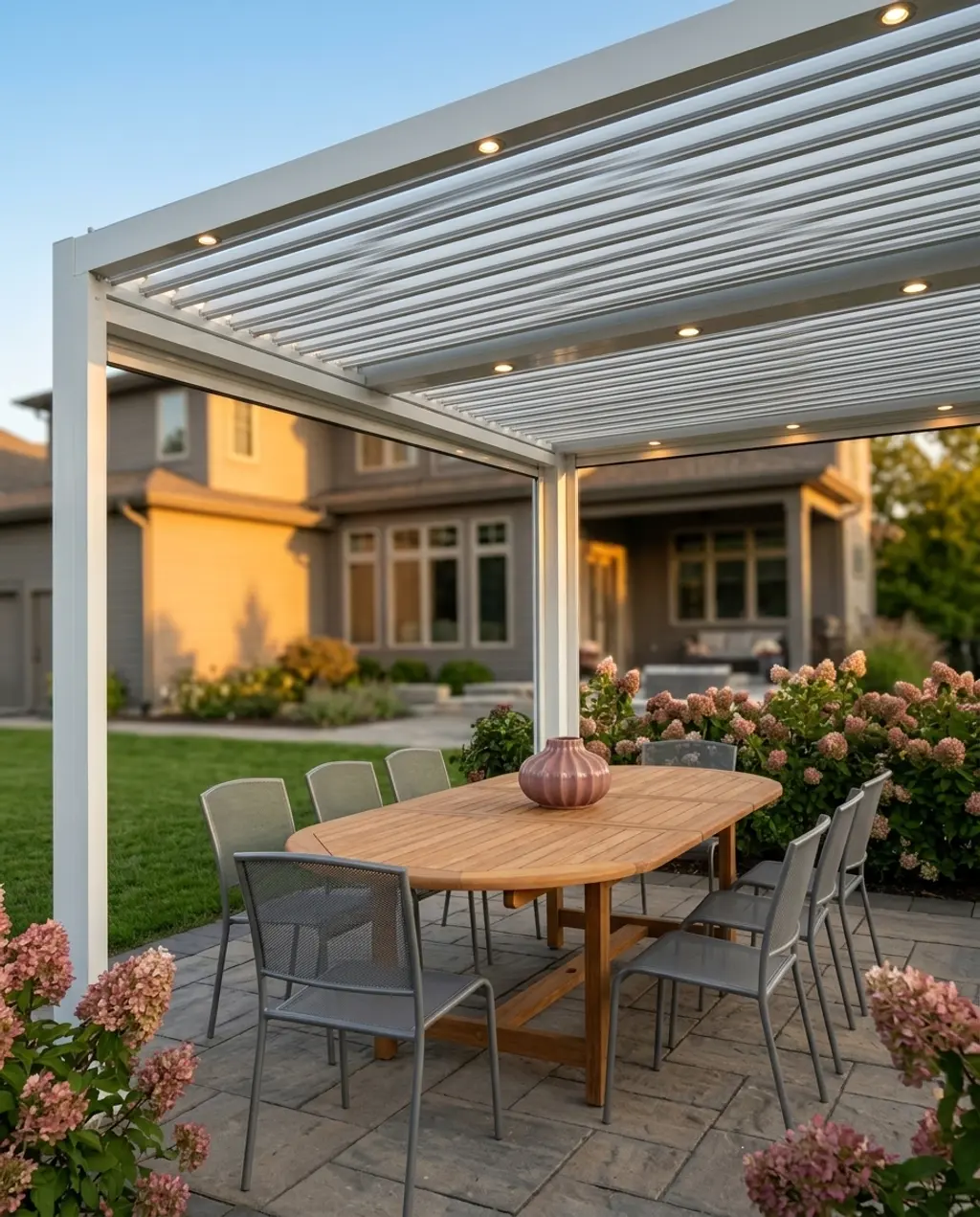 Smart Louvered Pergola for Adjustable Sun/Shade Control