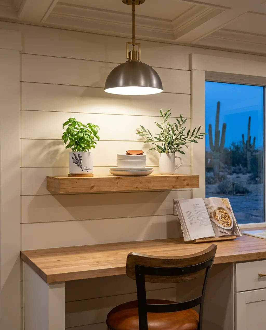 Spring Kitchen Refresh with Open Shelving and Herbs