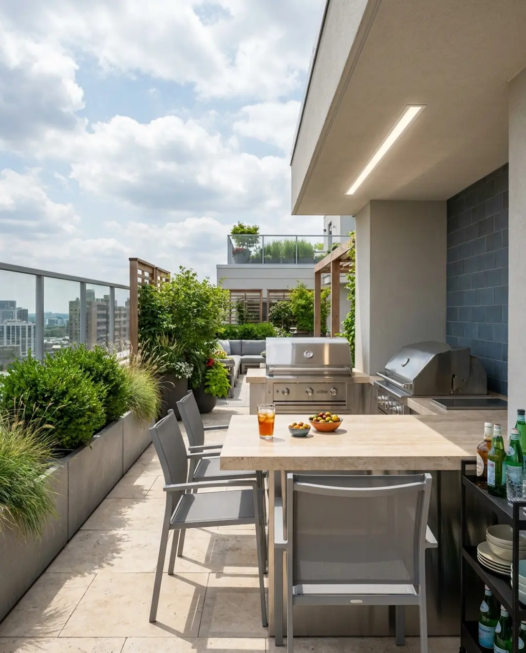 Sleek Penthouse Rooftop Bar & Grill