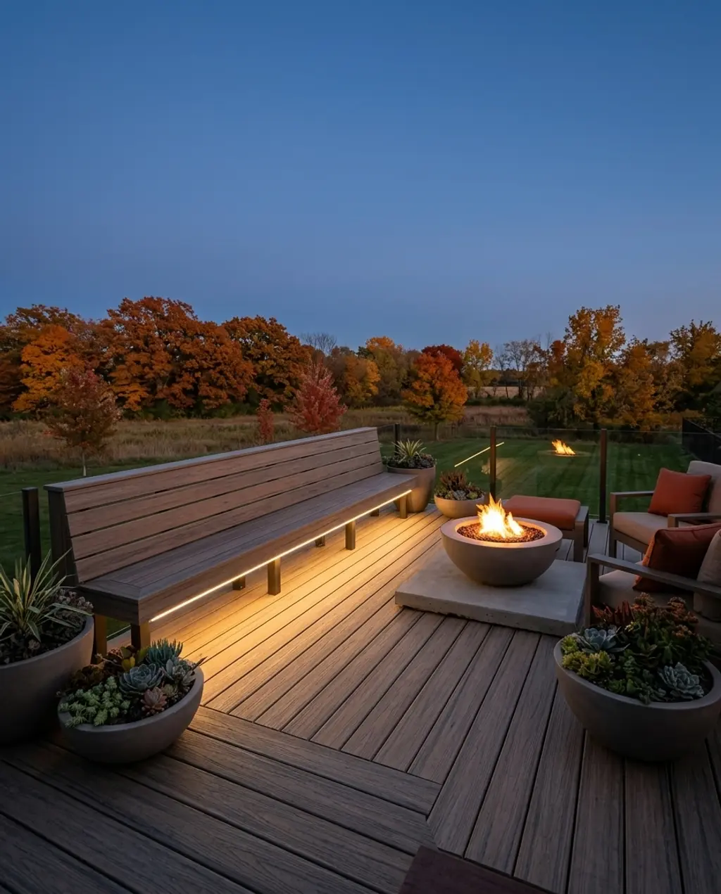 Elevated Deck with Built-in Seating