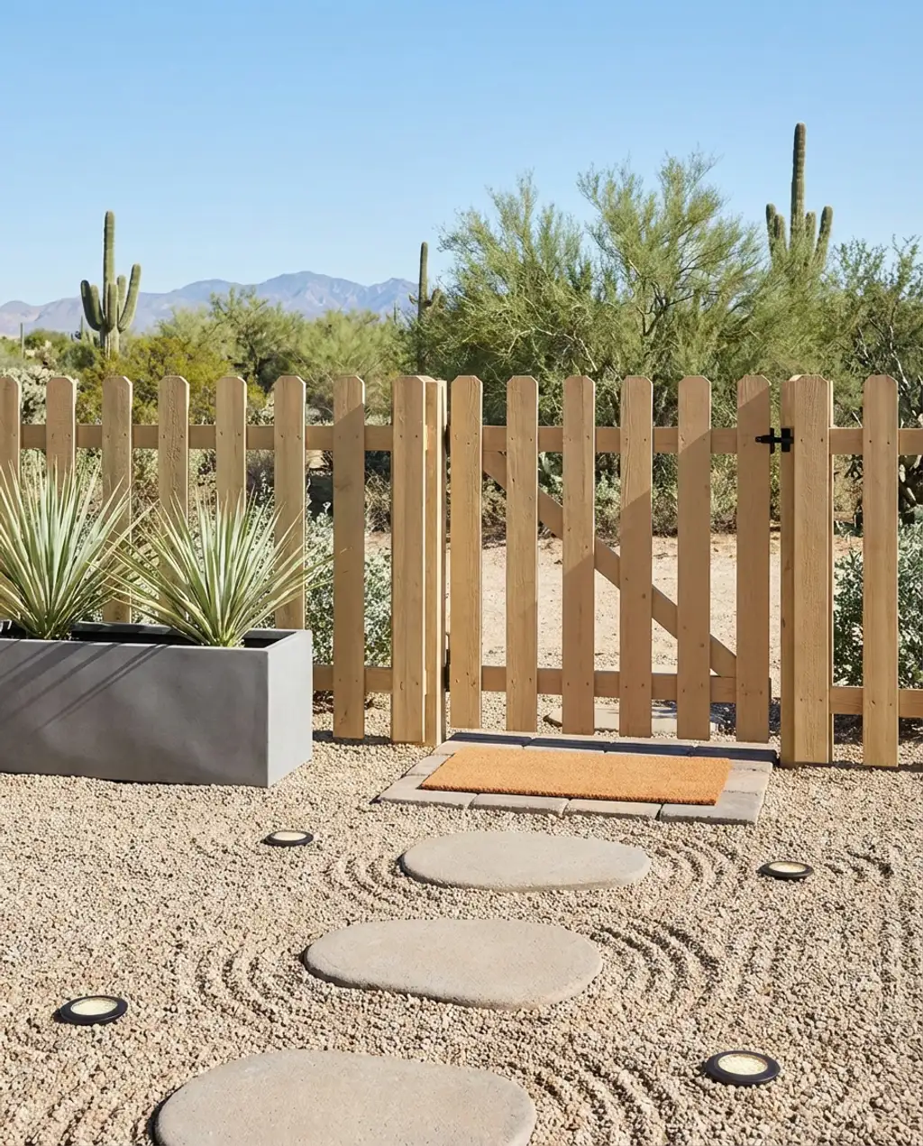 Zen Garden Entrance with Stepping Stones