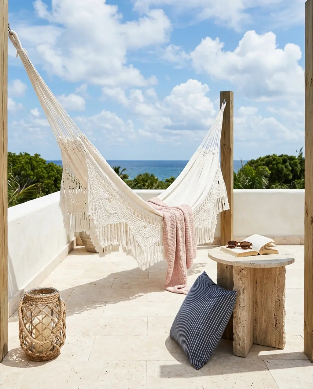 Relaxing Coastal Rooftop Hammock Nook