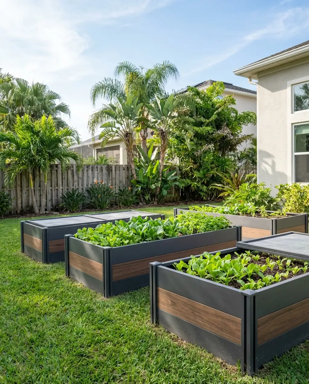 Raised Beds with Built-in Pest Protection Meshes