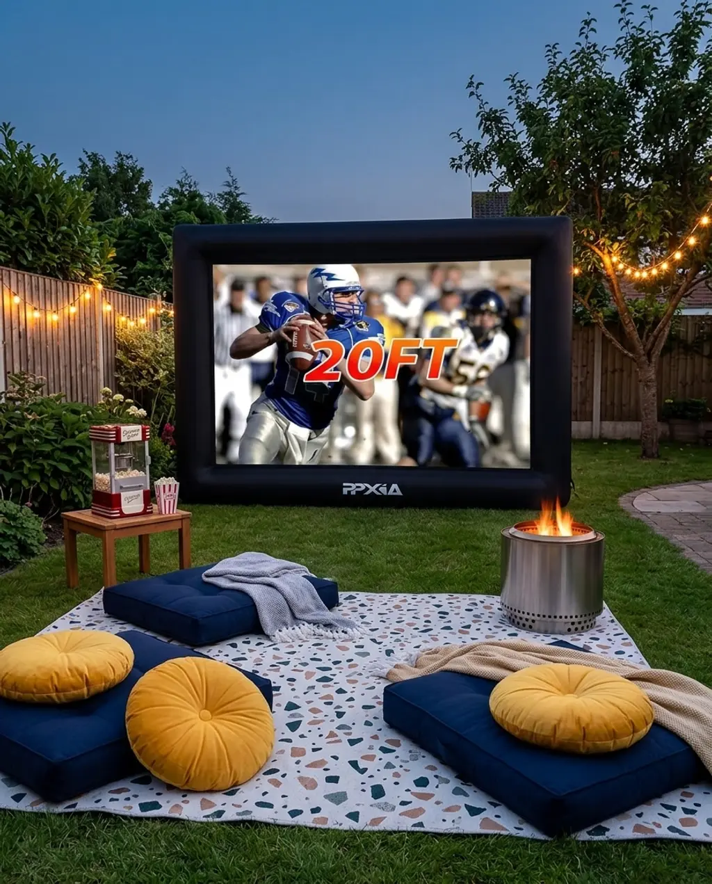Romantic Outdoor Cinema & Lounge Area