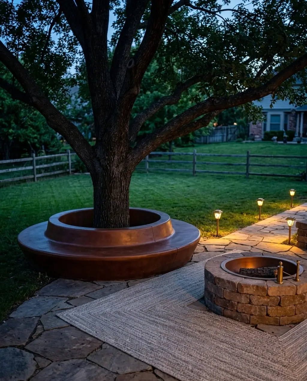 Shade Tree Integration: Patio Design Around Mature Tree