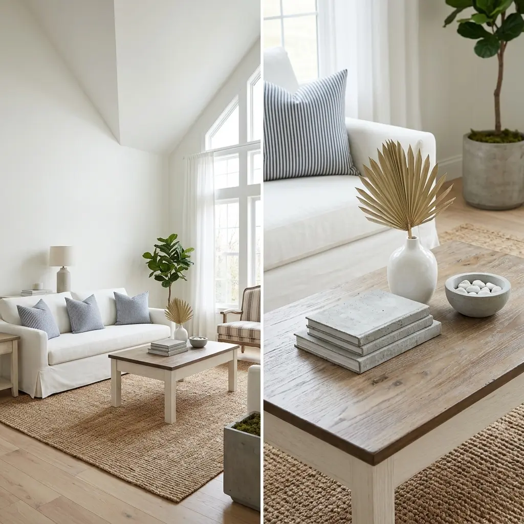 Spring Living Room Refresh: Coastal Blues & Whites