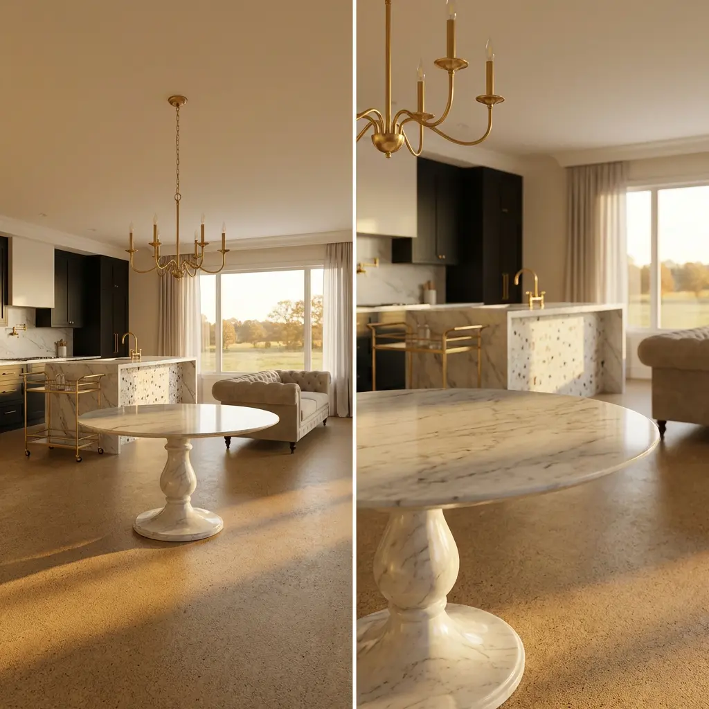 Luxury Open Concept with Marble Countertops