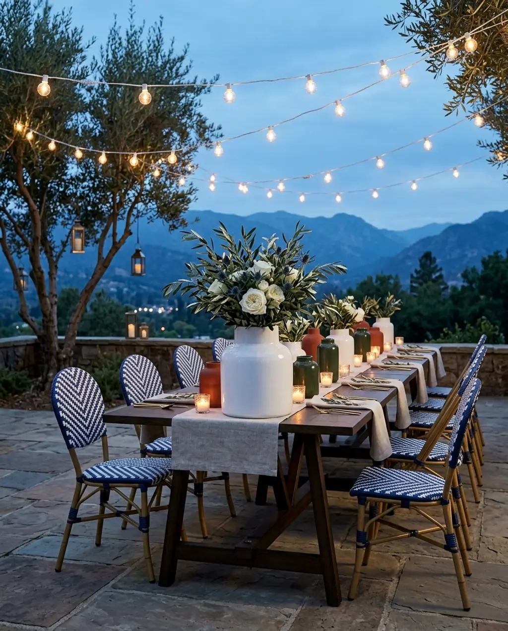 Intimate Indoor Reception with String Lights & Greenery — Luxury Version