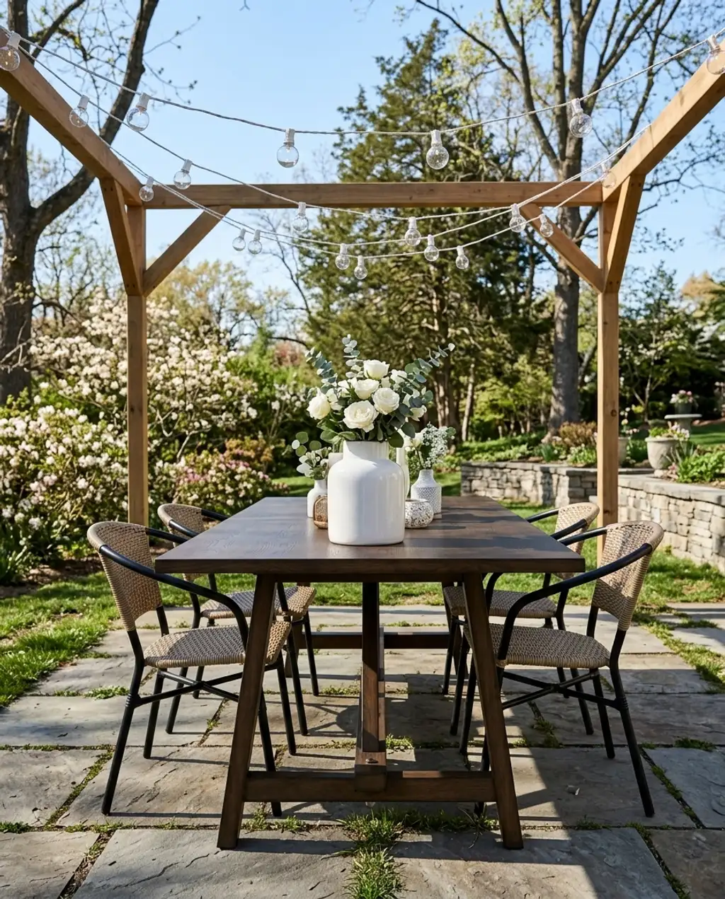 Intimate Indoor Reception with String Lights & Greenery — Budget Version