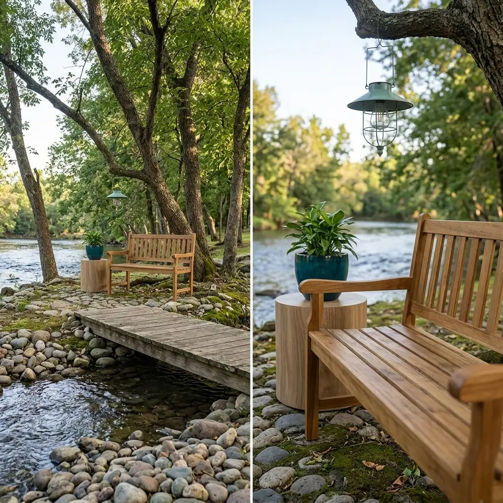 Riverside Zen Garden with Natural Element