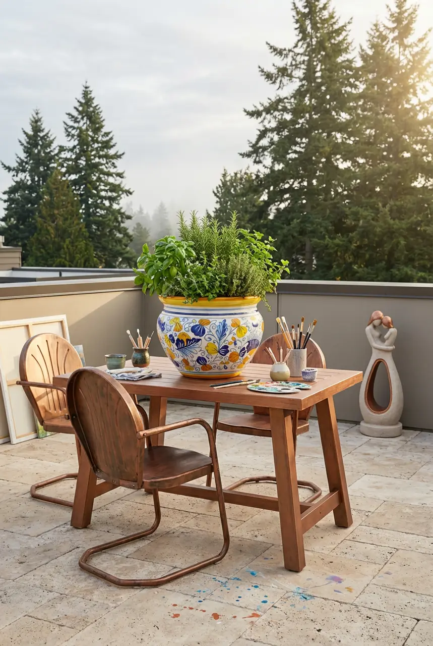 Eclectic Rooftop Art Studio & Craft Corner