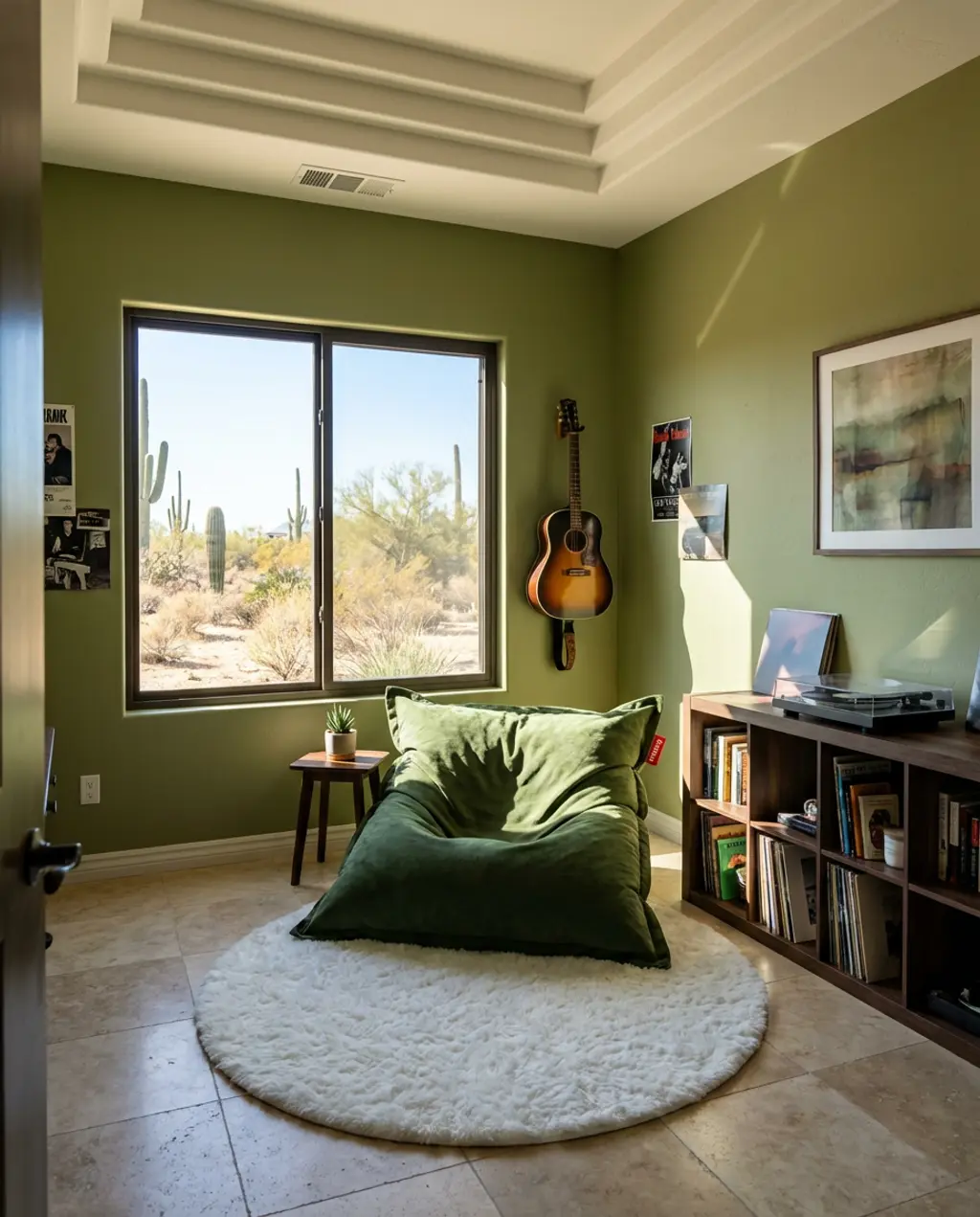 Music Lover's Dorm with Guitar Display — Luxury Version