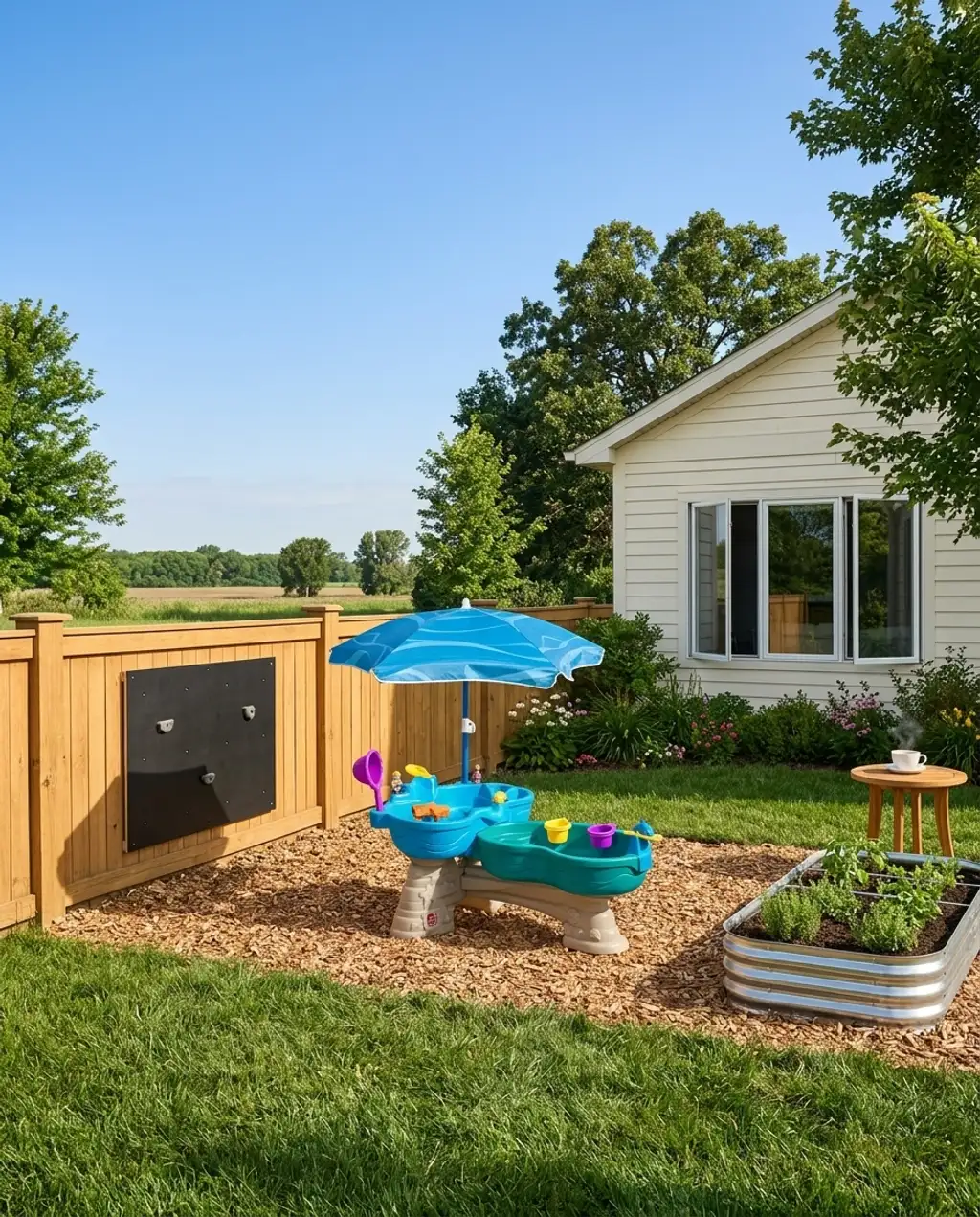 Kids' Natural Play Area with Rock Climbing Wall — Luxury Version
