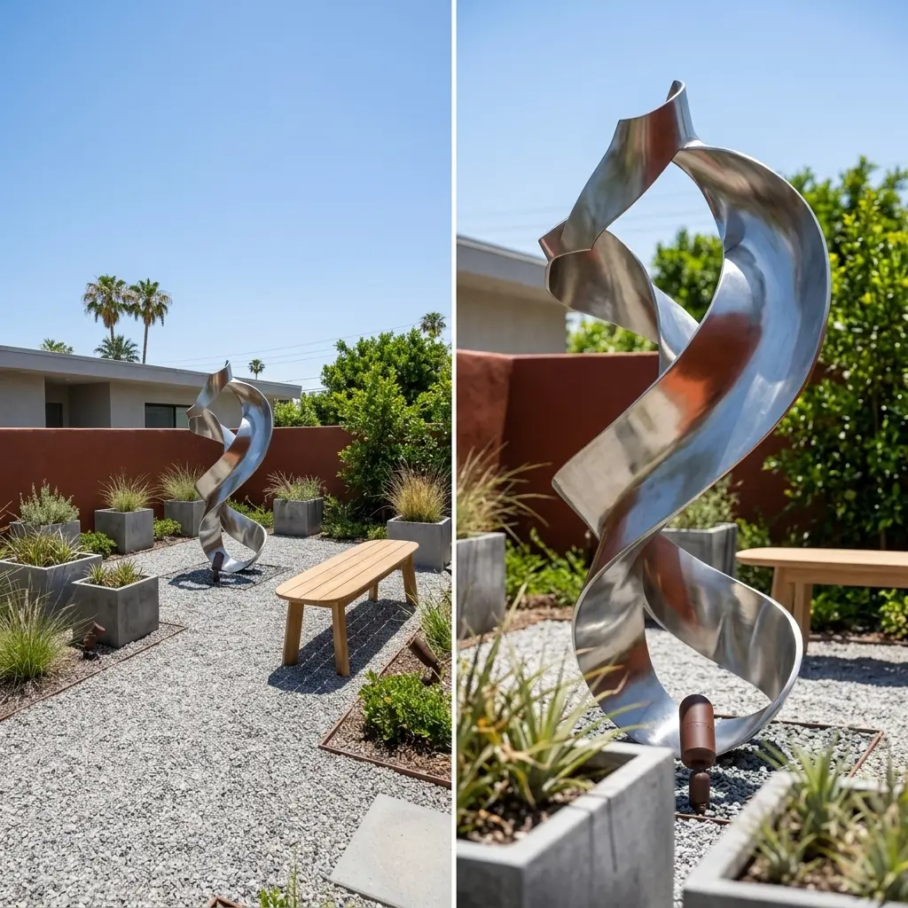 Minimalist Art Installation Garden