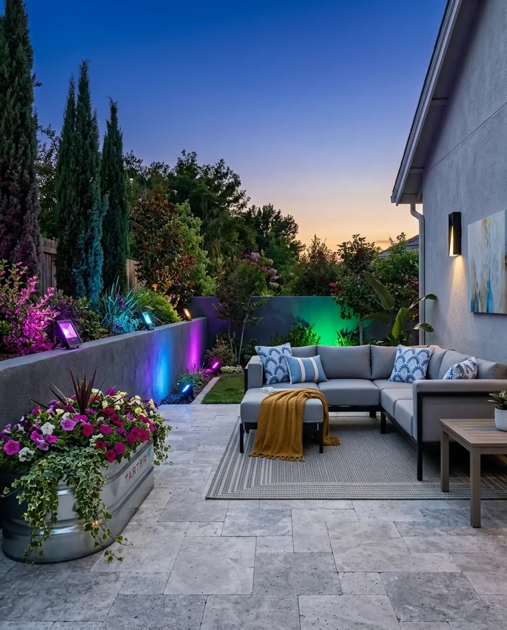 RGB LED Floodlights for Dynamic Garden Color Washes — Budget Version