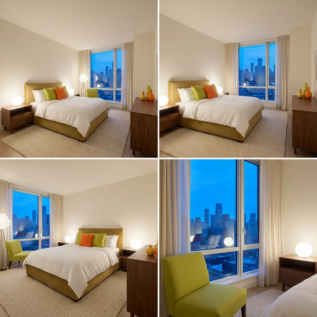 Refreshing Spring Bedroom with Citrus Pops of Color