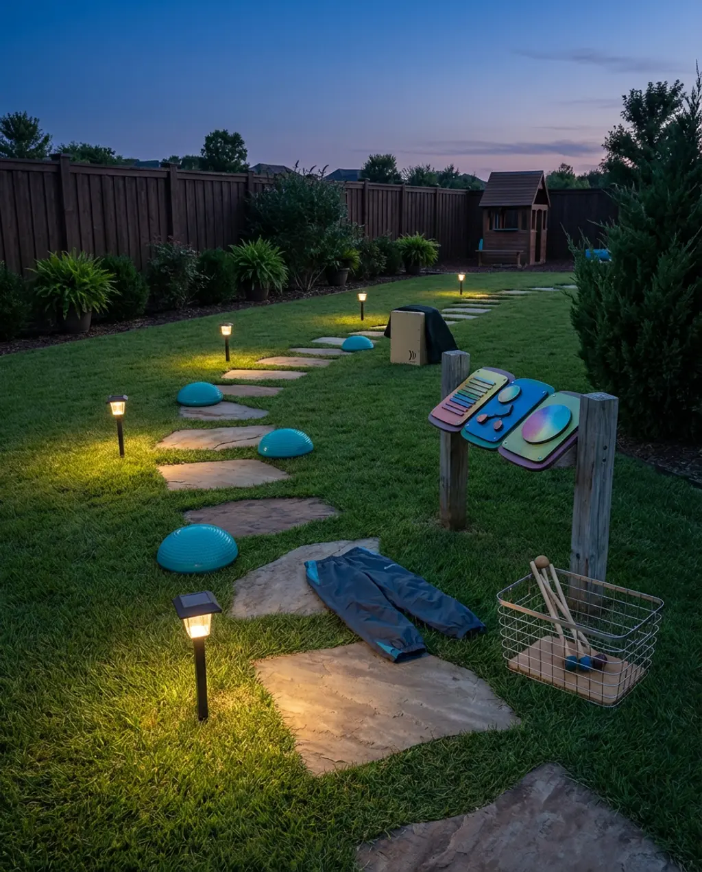 Adventure Trail with Balance Pods & Stepping Stones — Budget Version