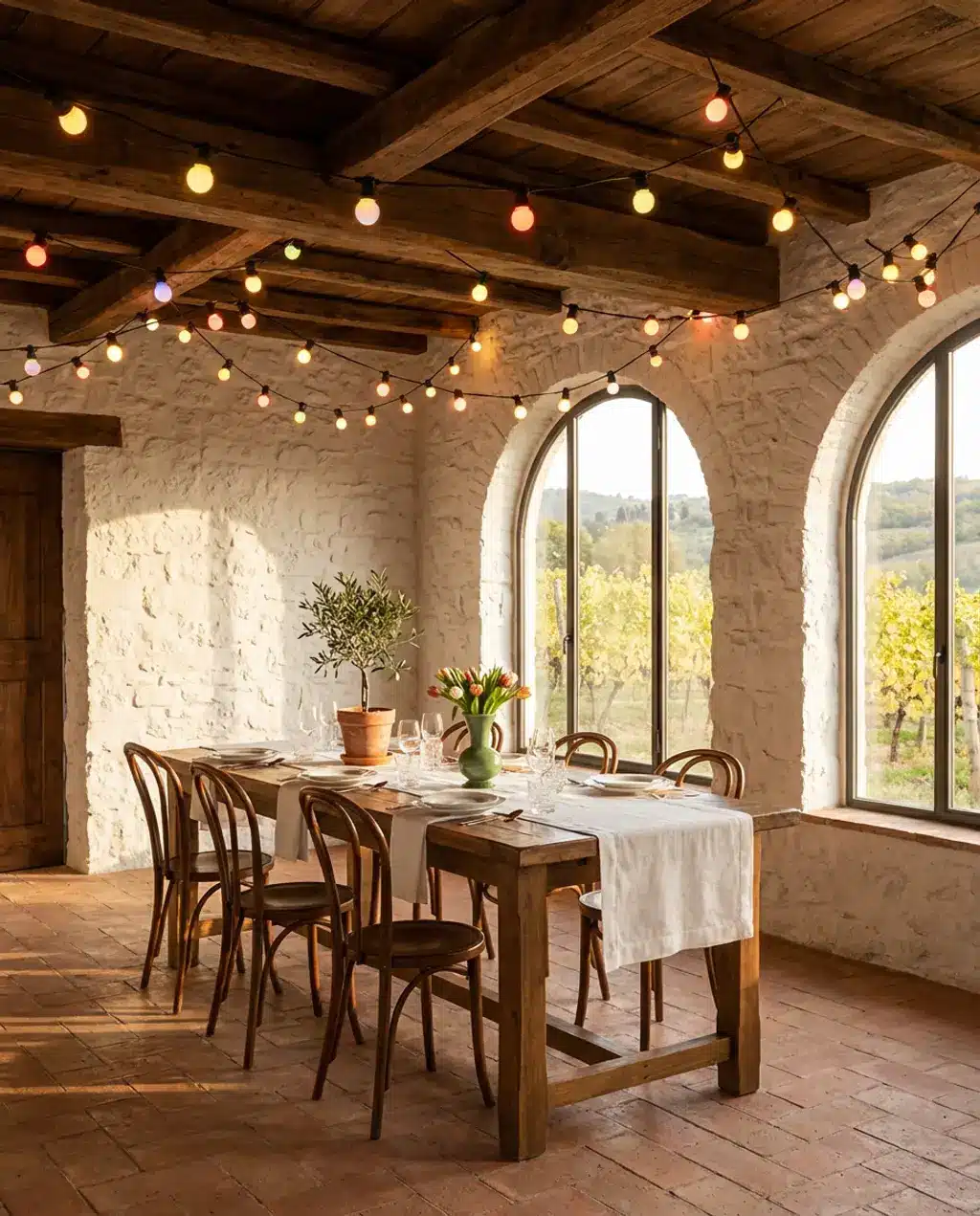 Rustic Italian Vineyard Al Fresco Dining