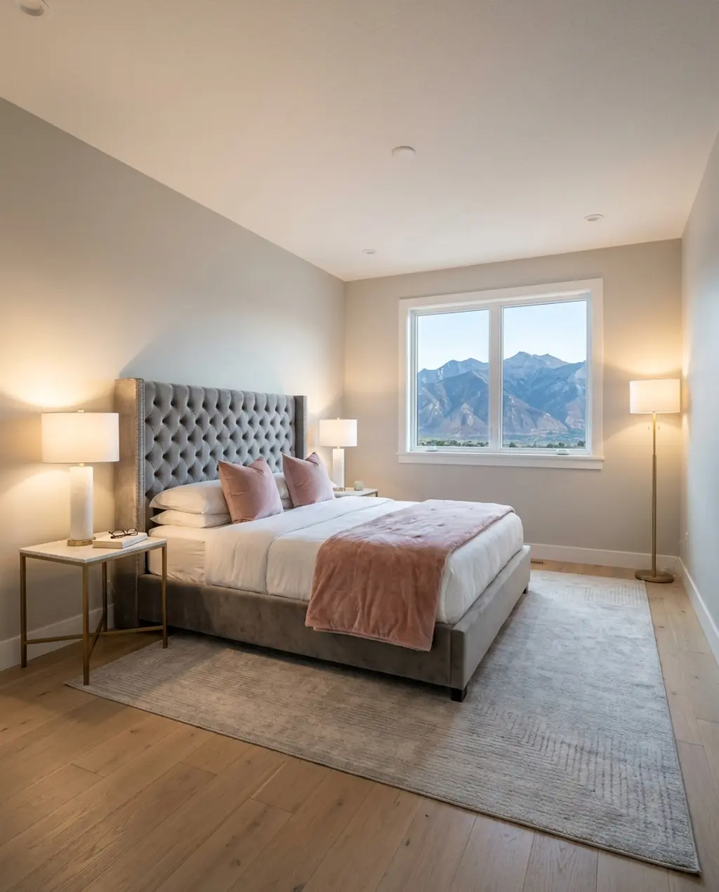 Spring Bedroom Makeover: Sophisticated Grey & Blush — Luxury Version