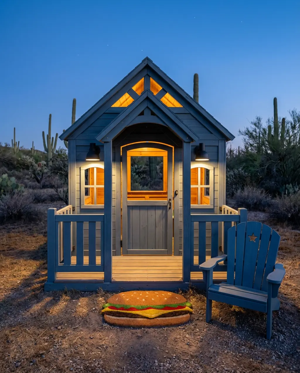 All-Weather Play House with Cozy Interior & Porch