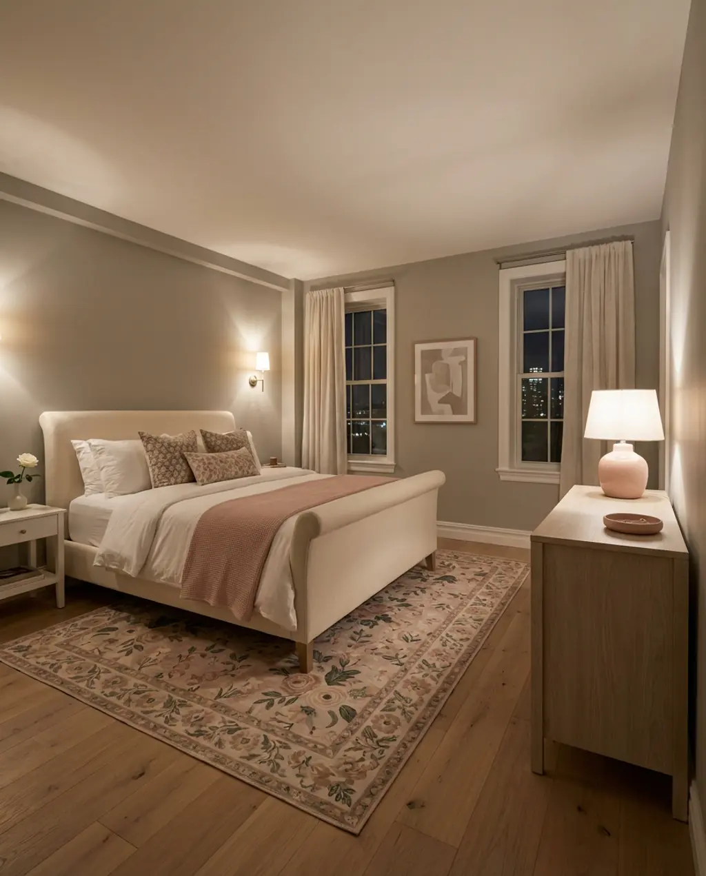 Bright & Airy Transitional Bedroom — Budget Version